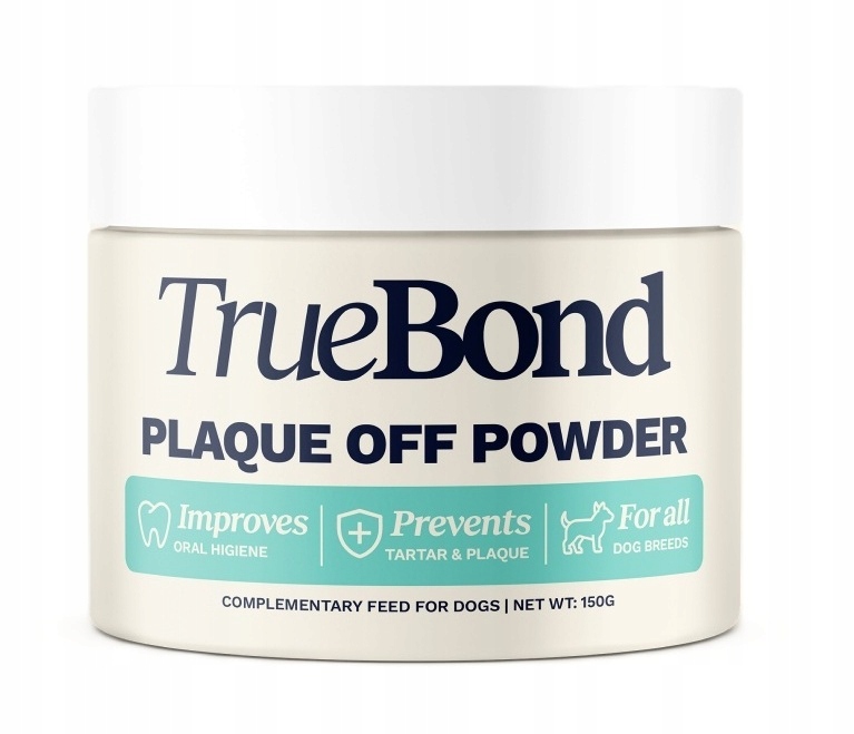 TrueBond PlaqueOff Powder Dental 150 g přírodní prášek na zubní kámen a