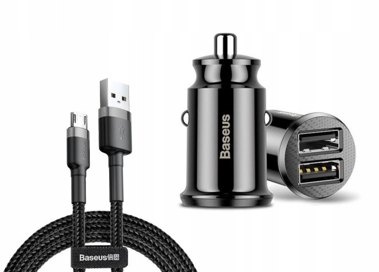 

Baseus Grain C8-K 3.1A ładowarka samochodowa 2xUSB