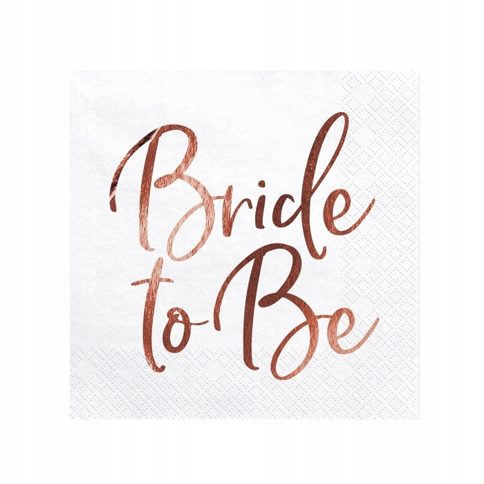 

Serwetki Białe Bride To Be Rose Gold Panieński