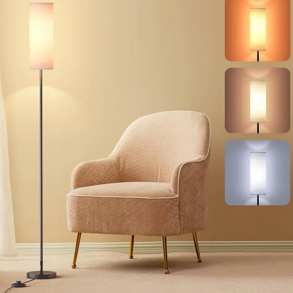 NOWOCZESNA LAMPA STOJĄCA PODŁOGOWA LNIANY ABAŻUR Z ŻARÓWKĘ E27 164CM Rodzaj gwintu E27