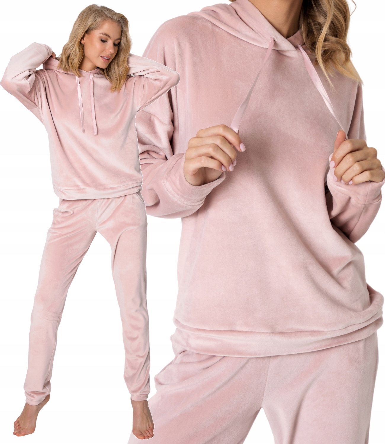 

Komplet damski/dres Alexis z weluru *xs* różowy