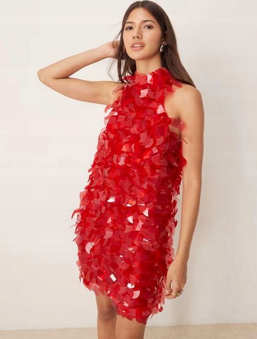 Zdobená Flitrová Koktejlová Šaty Edition 38 M