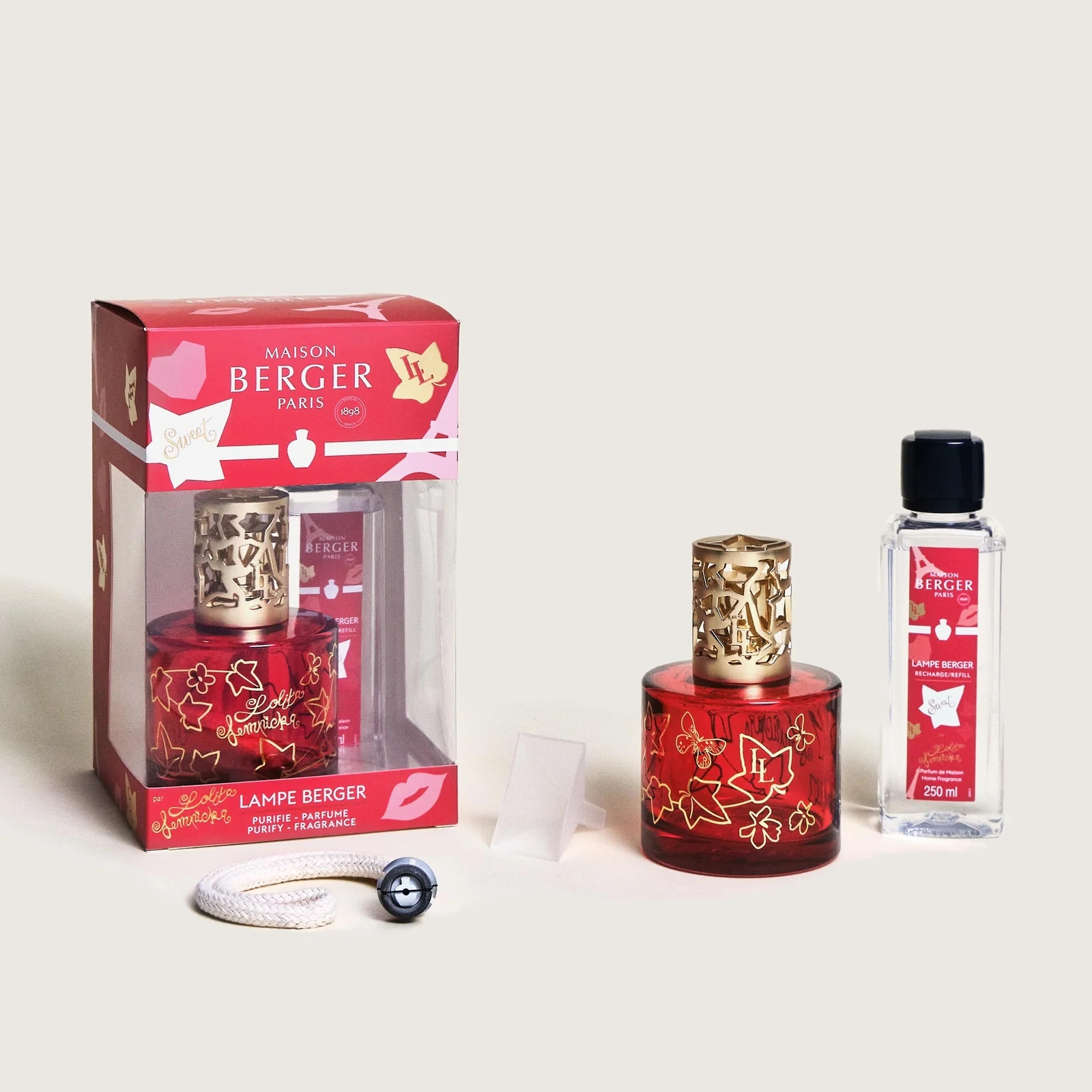 Sada Maison Berger katalytická lampa Lolita Lempicka Pure Red náplň