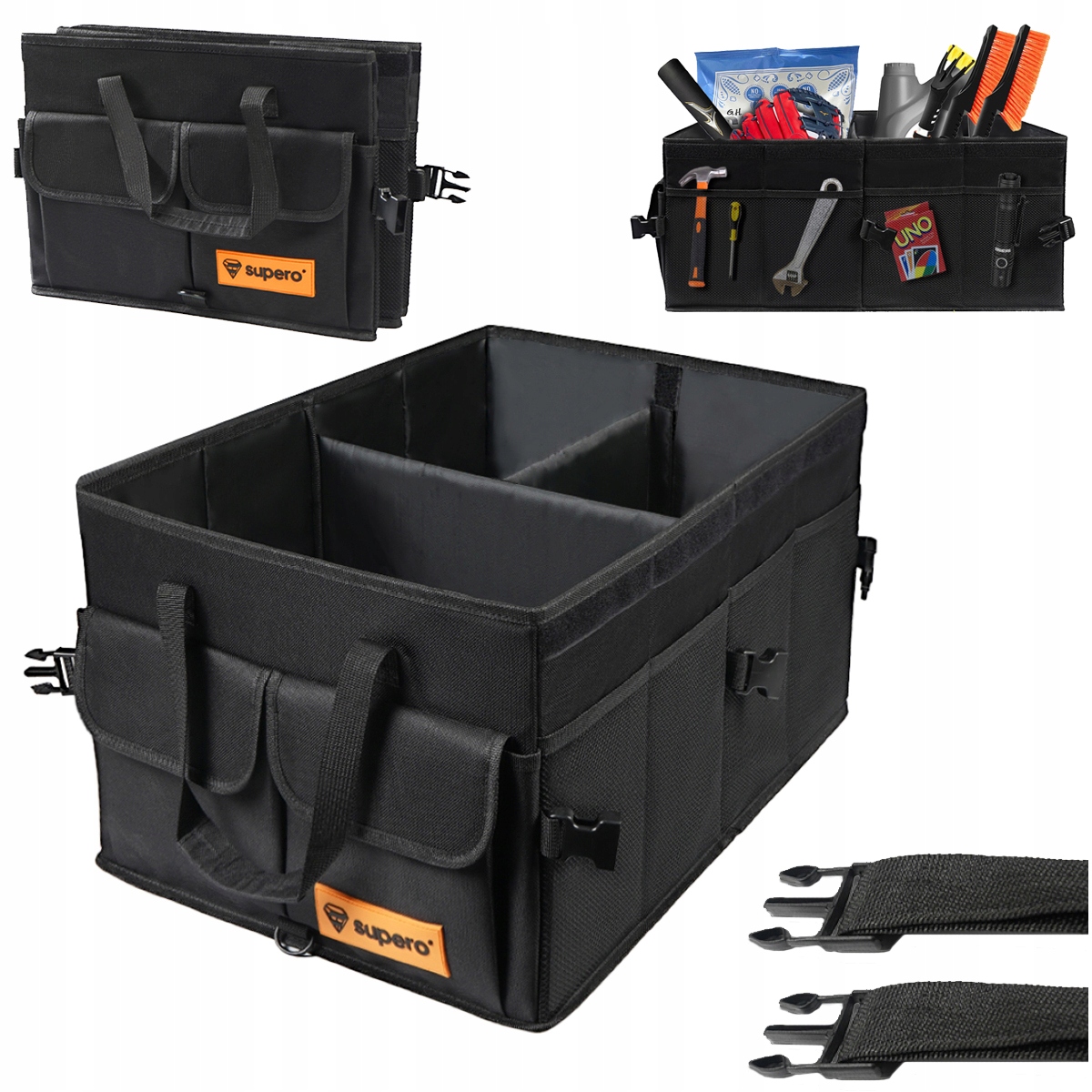 Organizer Torba do Bagażnika Samochodu Składany Kufer 55L Mocny