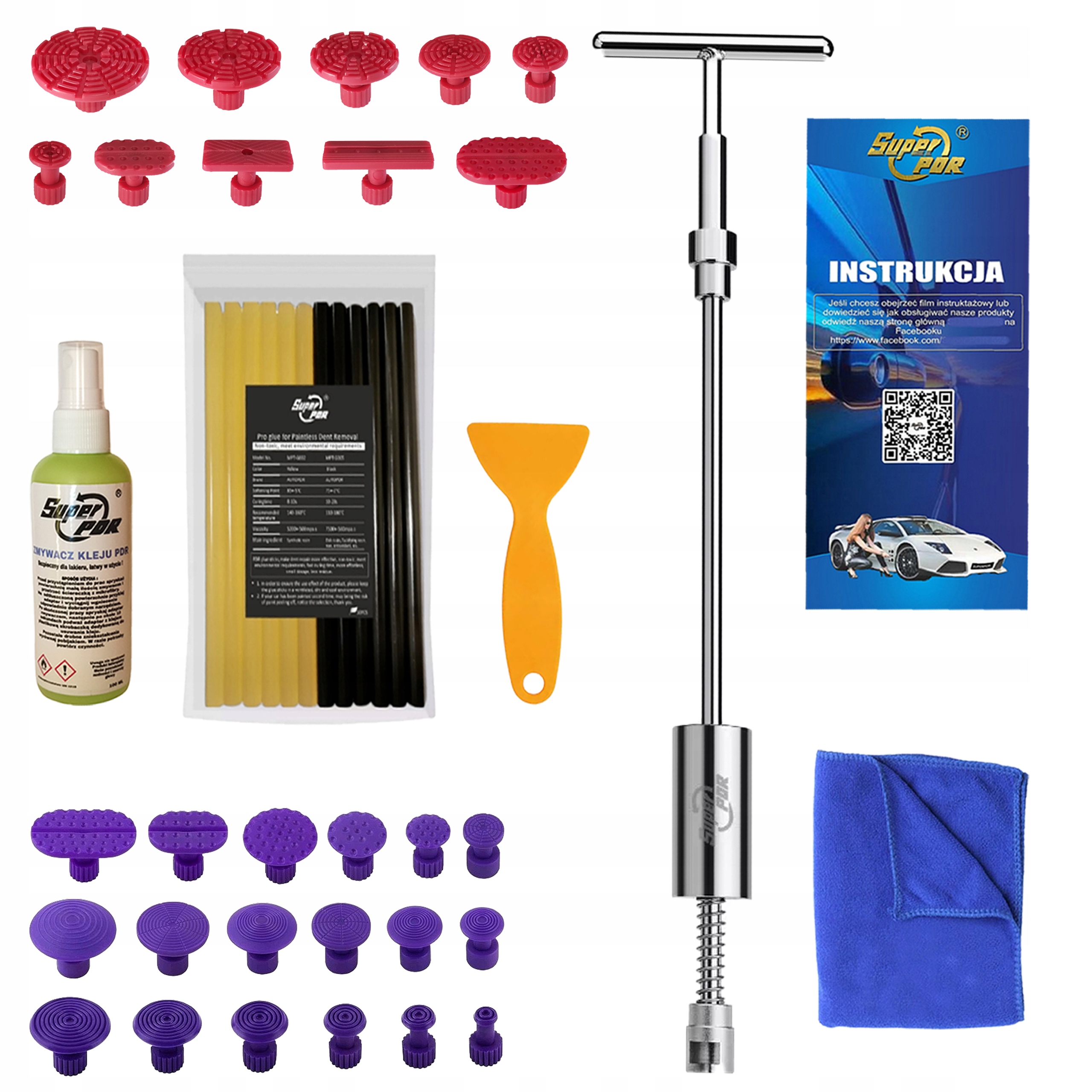 Setrvačné kladivo pdr 1 kg Sada pro vytahování promáčklin po krupobití