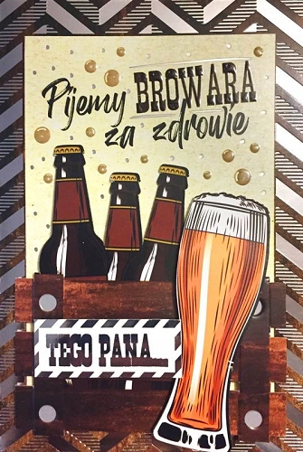 

Kartka dla mężczyzny z życzeniami z browarem DK845