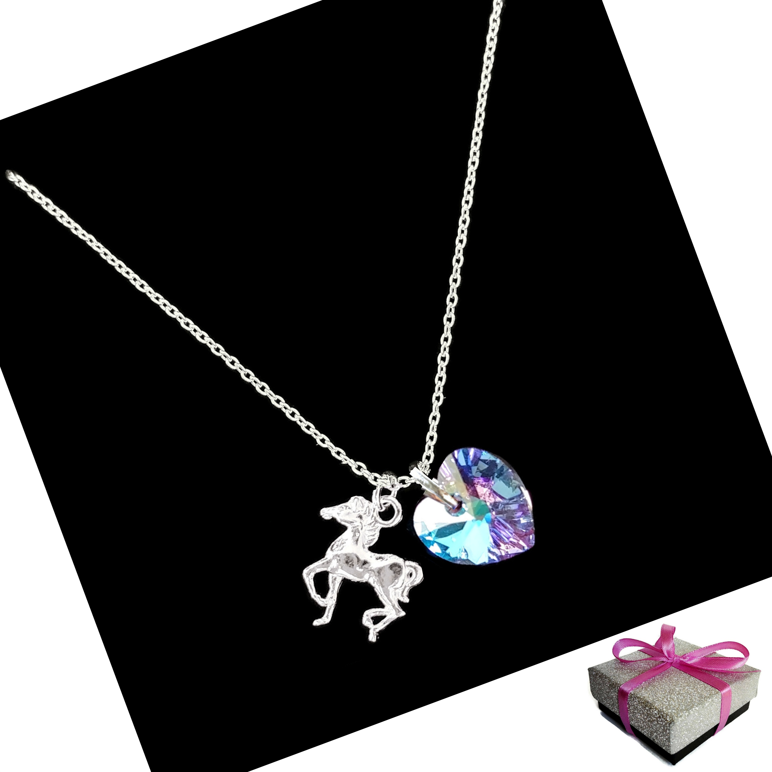 

Naszyjnik Koń Konik z Koniem Swarovski Srebro
