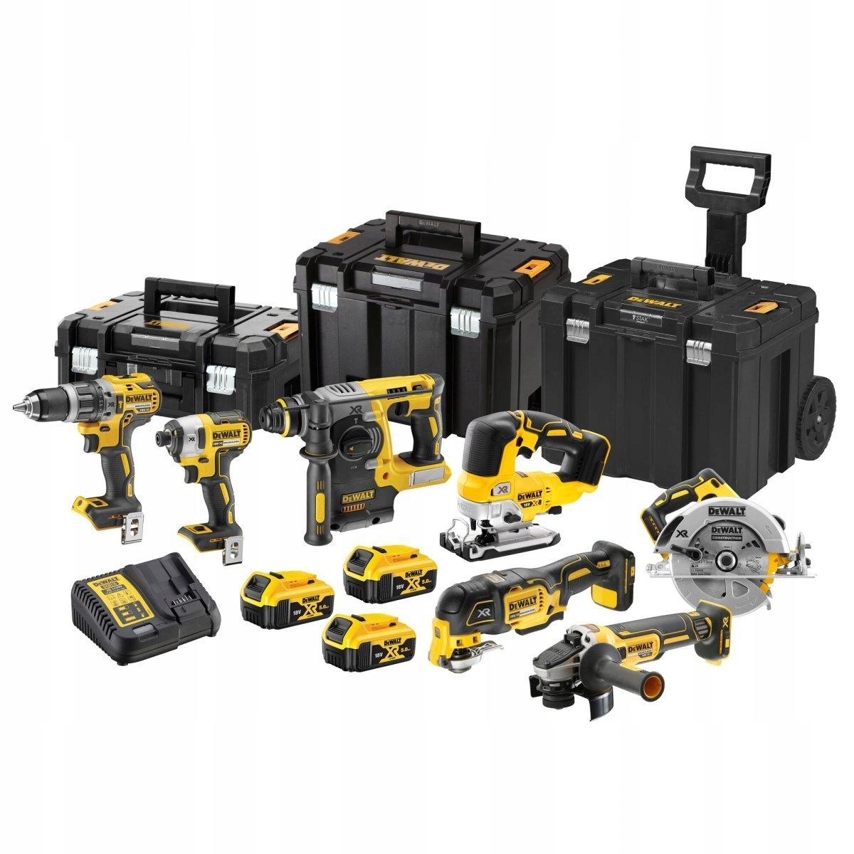 Combo zestaw DeWalt DCK755P3T 7 narzędzi ładowarka 3x5Ah 18V