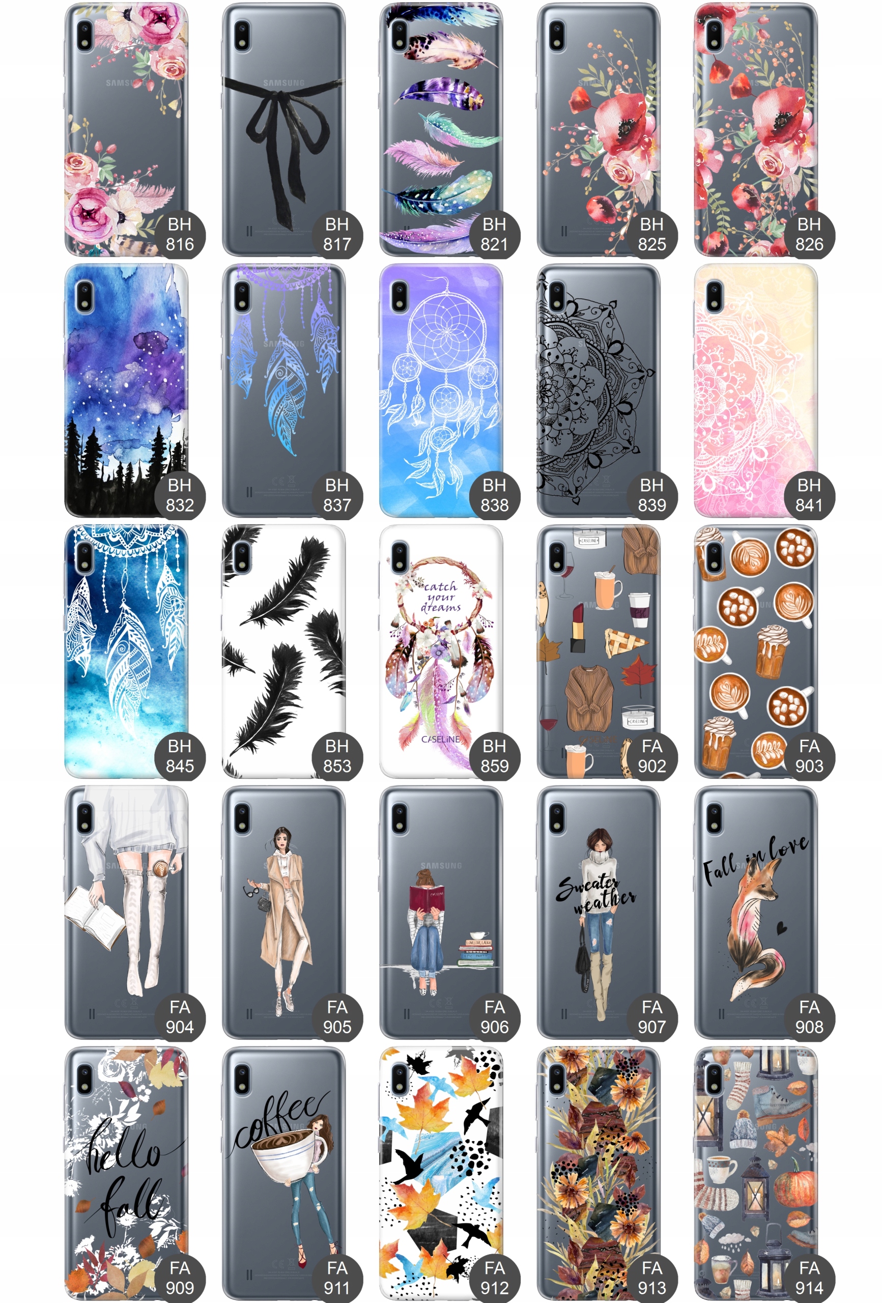 etui slim case guma do Samsung A10 wzory