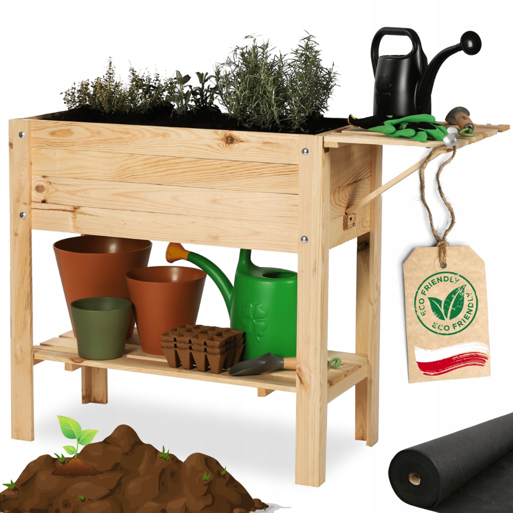 Kvetináč na nohách na terasu herbárium bylinkový box 80x37 Eko 2 police
