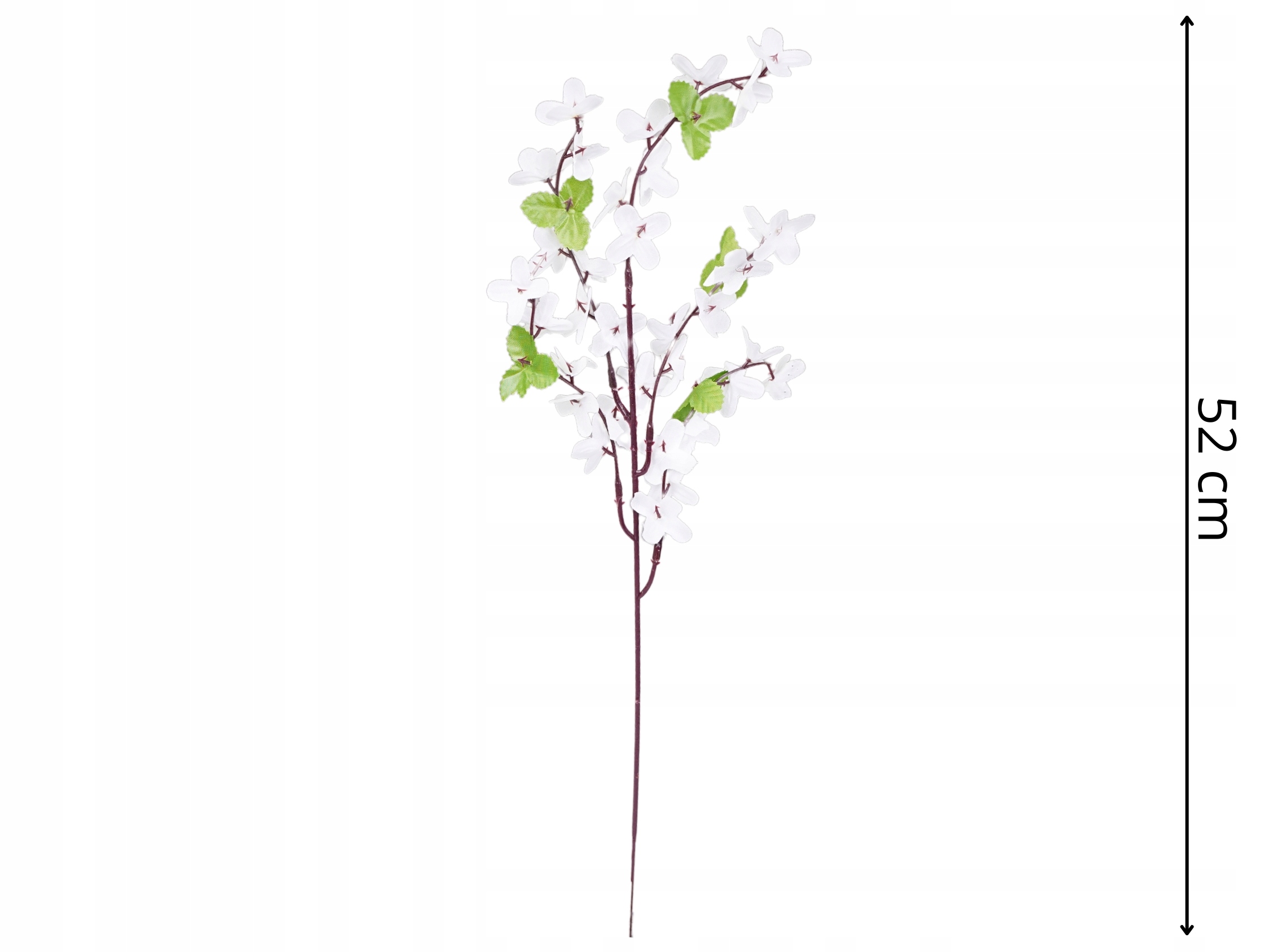 FORSYCJA BIAŁA SZTUCZNA GAŁĄZKA DŁUGA KWIATY WIOSENNE DODATEK STROIK 52CM Marka Topoblu