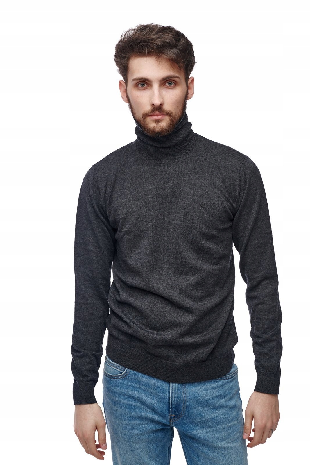 

Wrangler Roll Neck Knit Dark Grey W8A22PX06 XXL