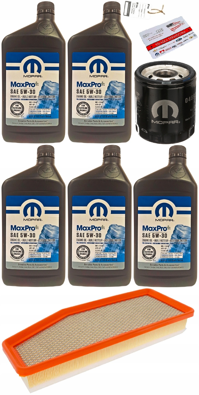 

Mopar 5W30 Filtry Jeep Cherokee 2,0 19-20
