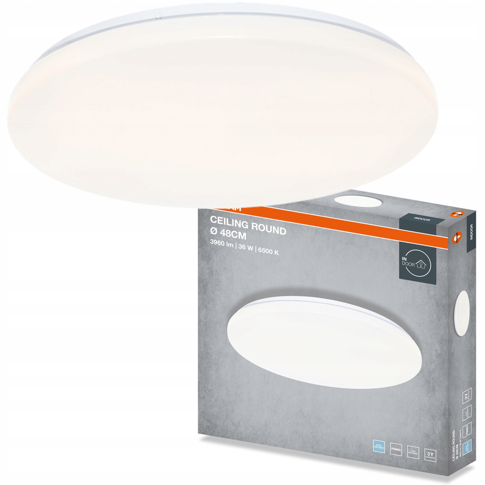 Plafon Led Lampa Sufitowa Oprawa Natynkowa Panel 36W 2880lm 6500K Osram