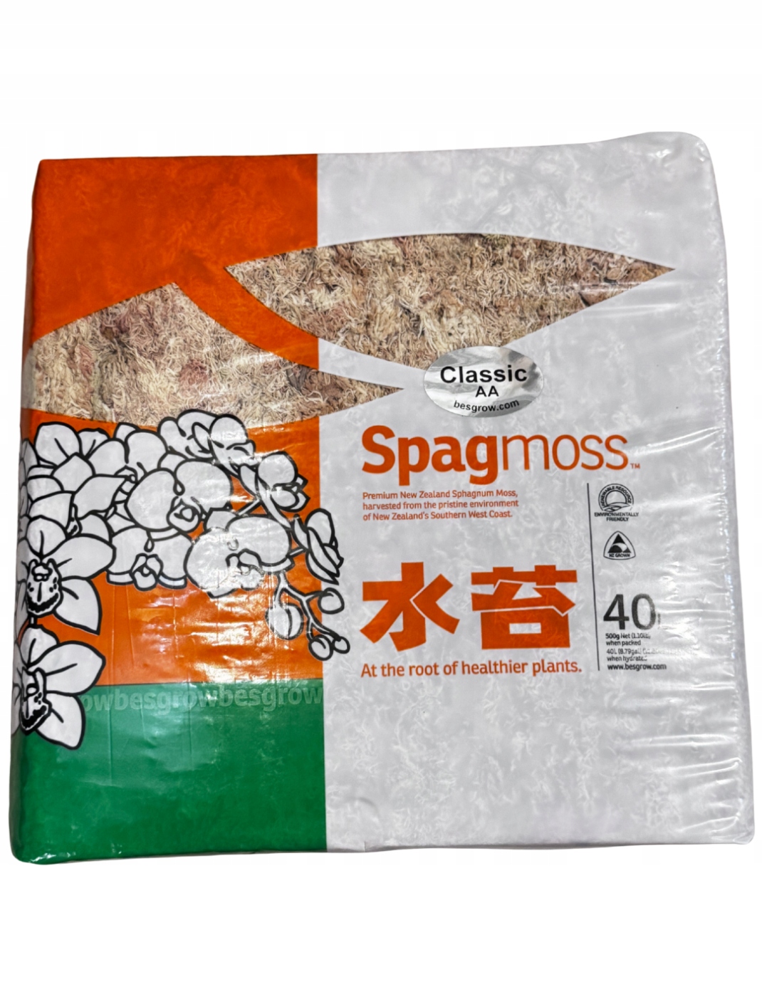 Mech Classic Aa Sphagnum Přírodní Besgrow Sphagmoss 500 g 40 l Novozélandský