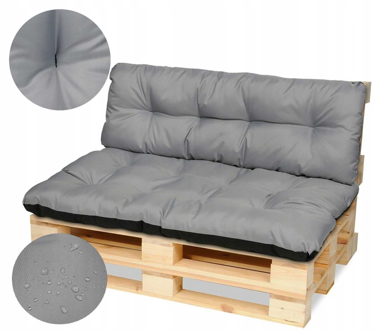 

Poduszki na meble z palet ławkę 120x80+120x38 stal