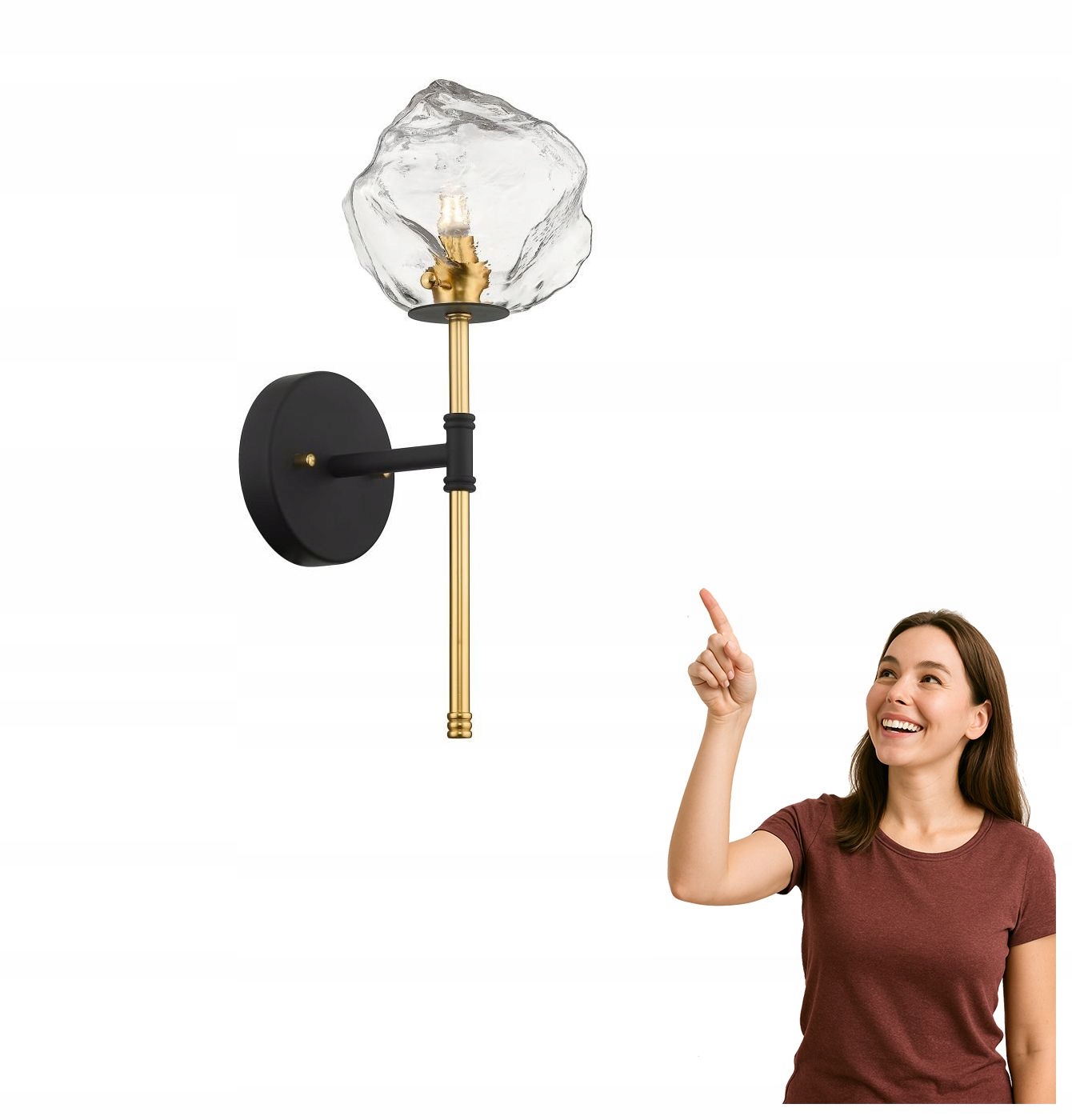 Nástenné svietidlo Rock W0488-01D-SEAC Zuma Line