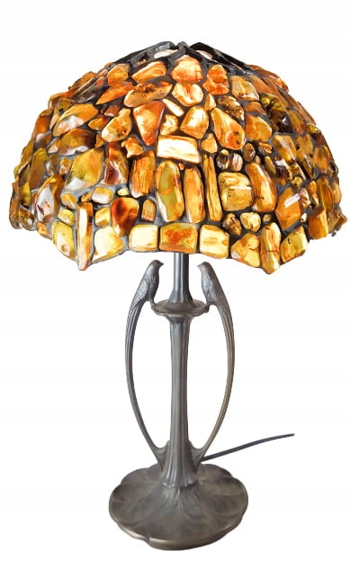 Jantarová lampa s průměrem stínítka 30 cm