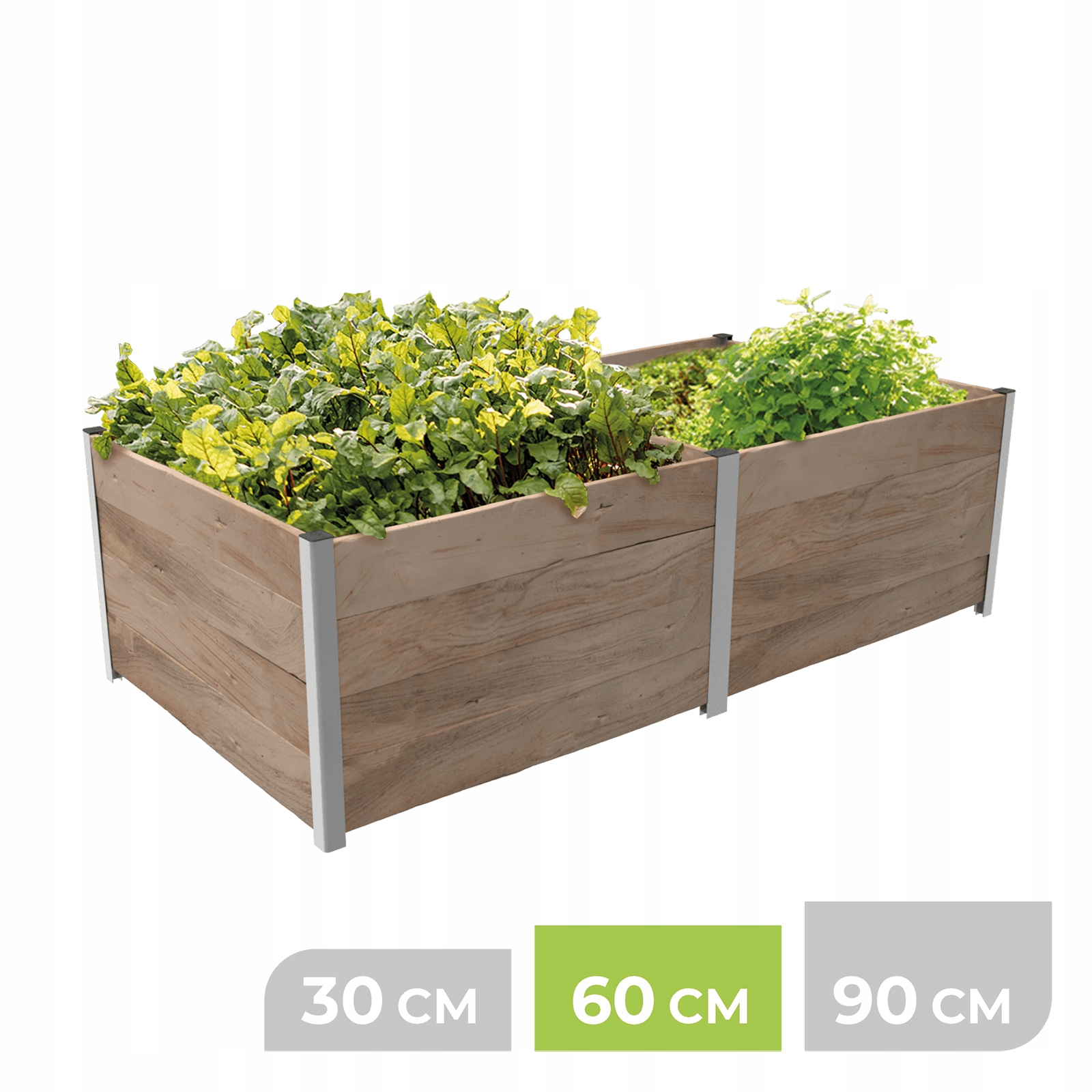 Modulárna vyvýšená vysoká záhonová záhradná skrinka 105x207x60H