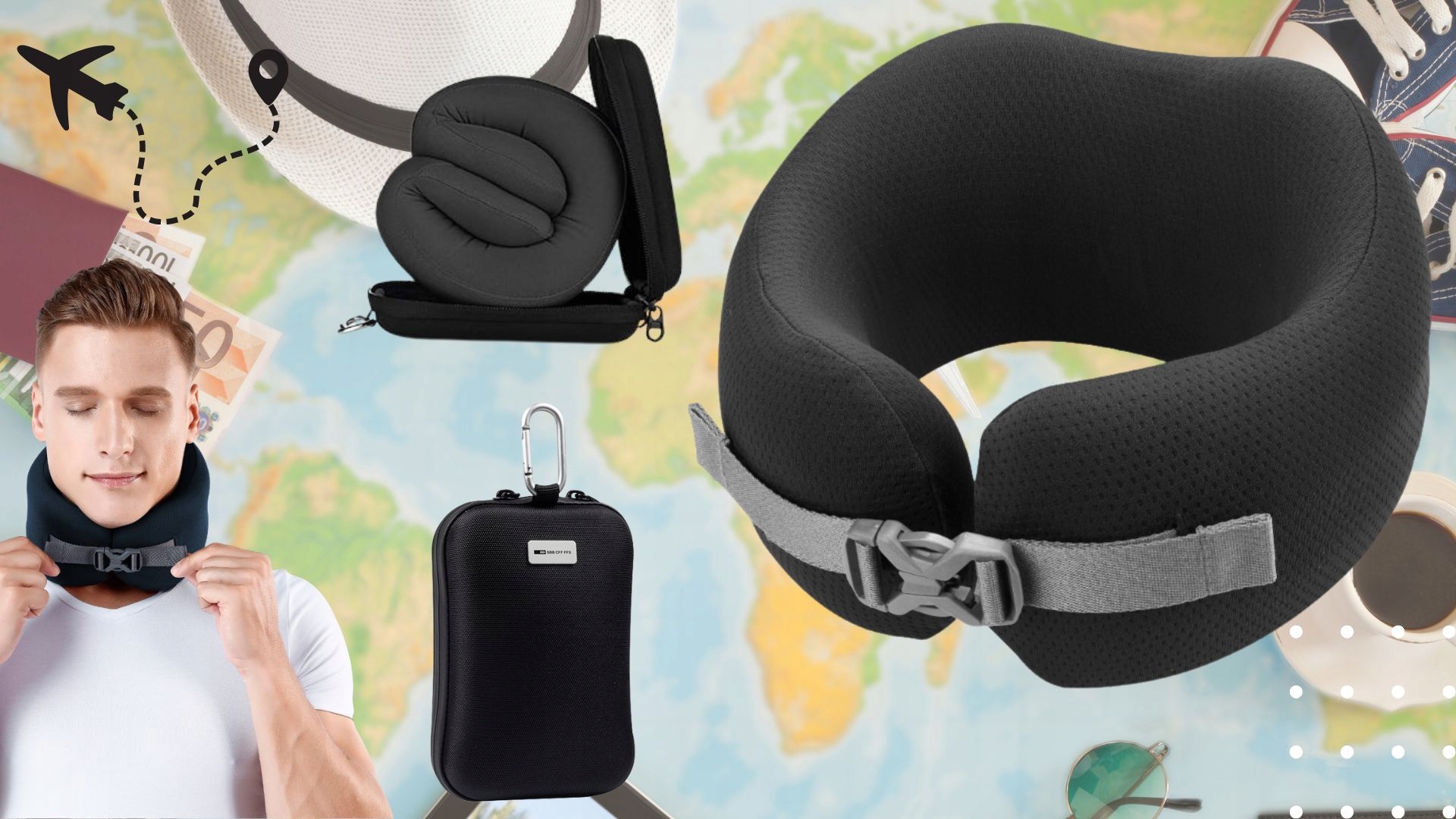 PODUSZKA ROGAL PODRÓŻNA W ETUI PODRÓŻ SAMOLOT Model GA-413