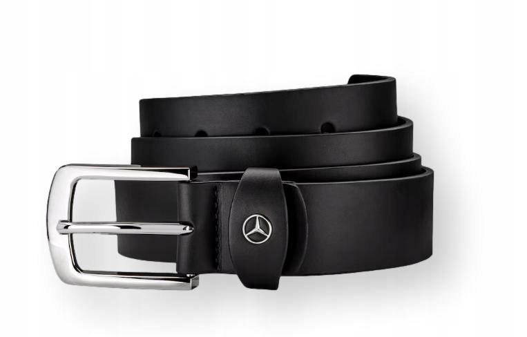 Mercedes Kožený opasok na nohavice pre mužov, čierny, Originál