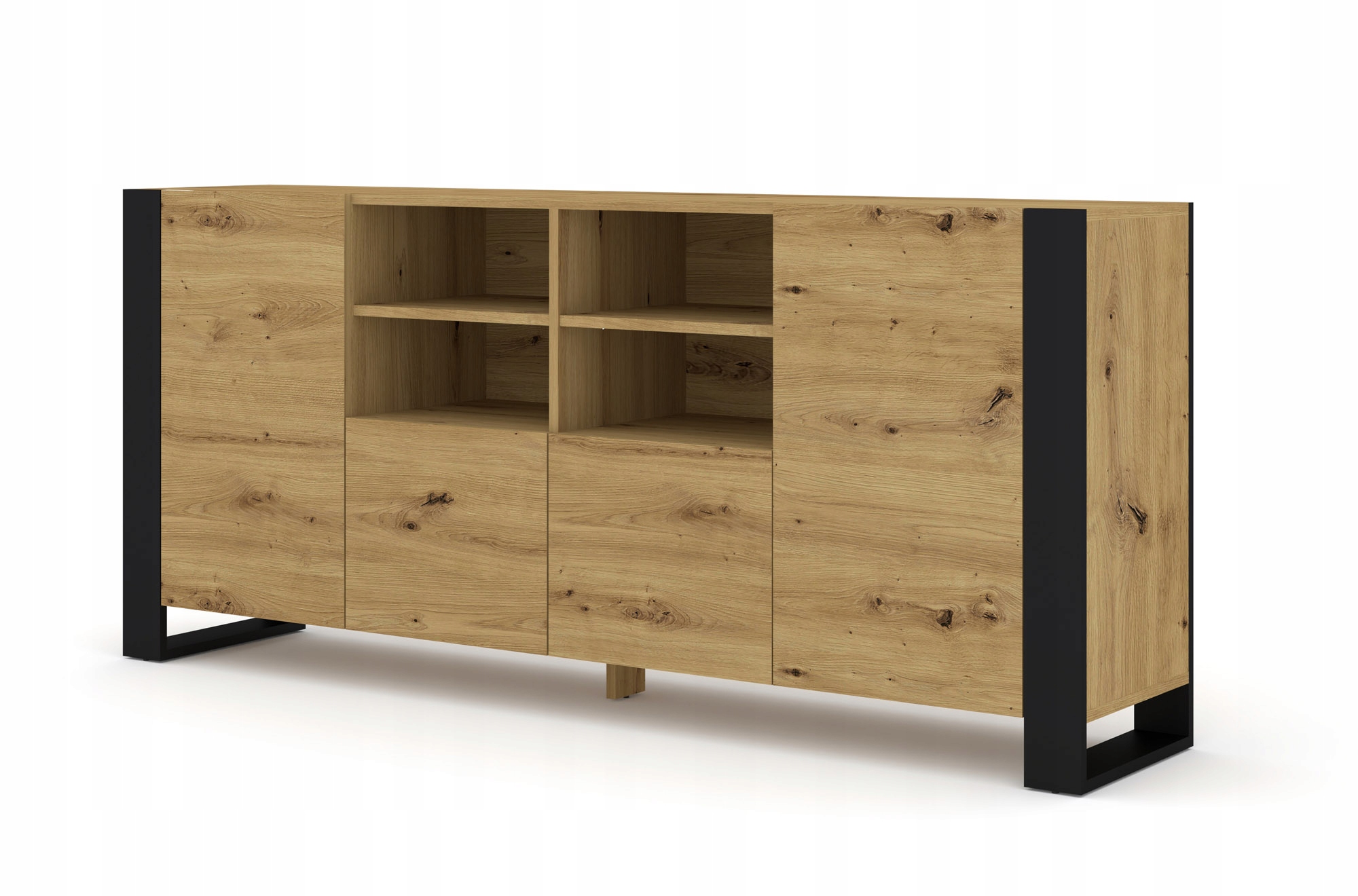 

Komoda Mondi 188 cm dąb artisan czarna stojąca