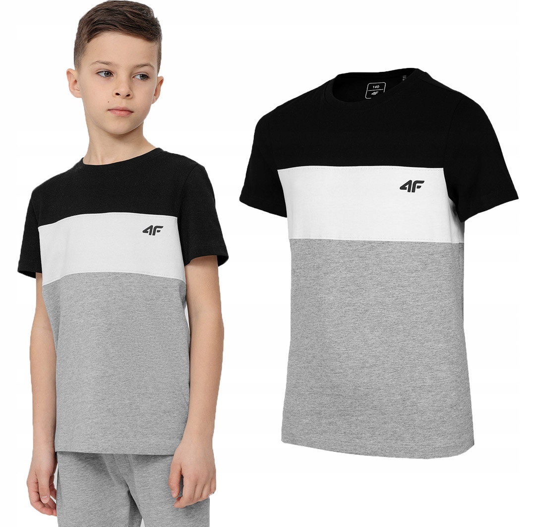 

T-shirt chłopięcy 4F JTSM007 koszulka bawełna 146.