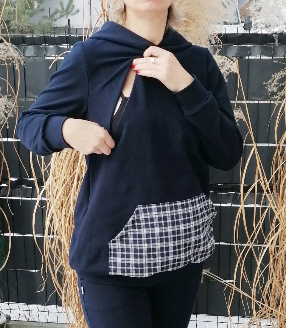 novinka Polsko Tepláková Mikina Těhotenství Krmení M