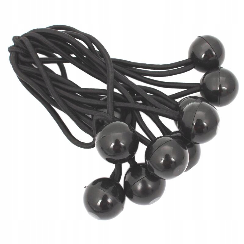 

Gumy Guma napinacz z kulą 10szt czarne 15cm