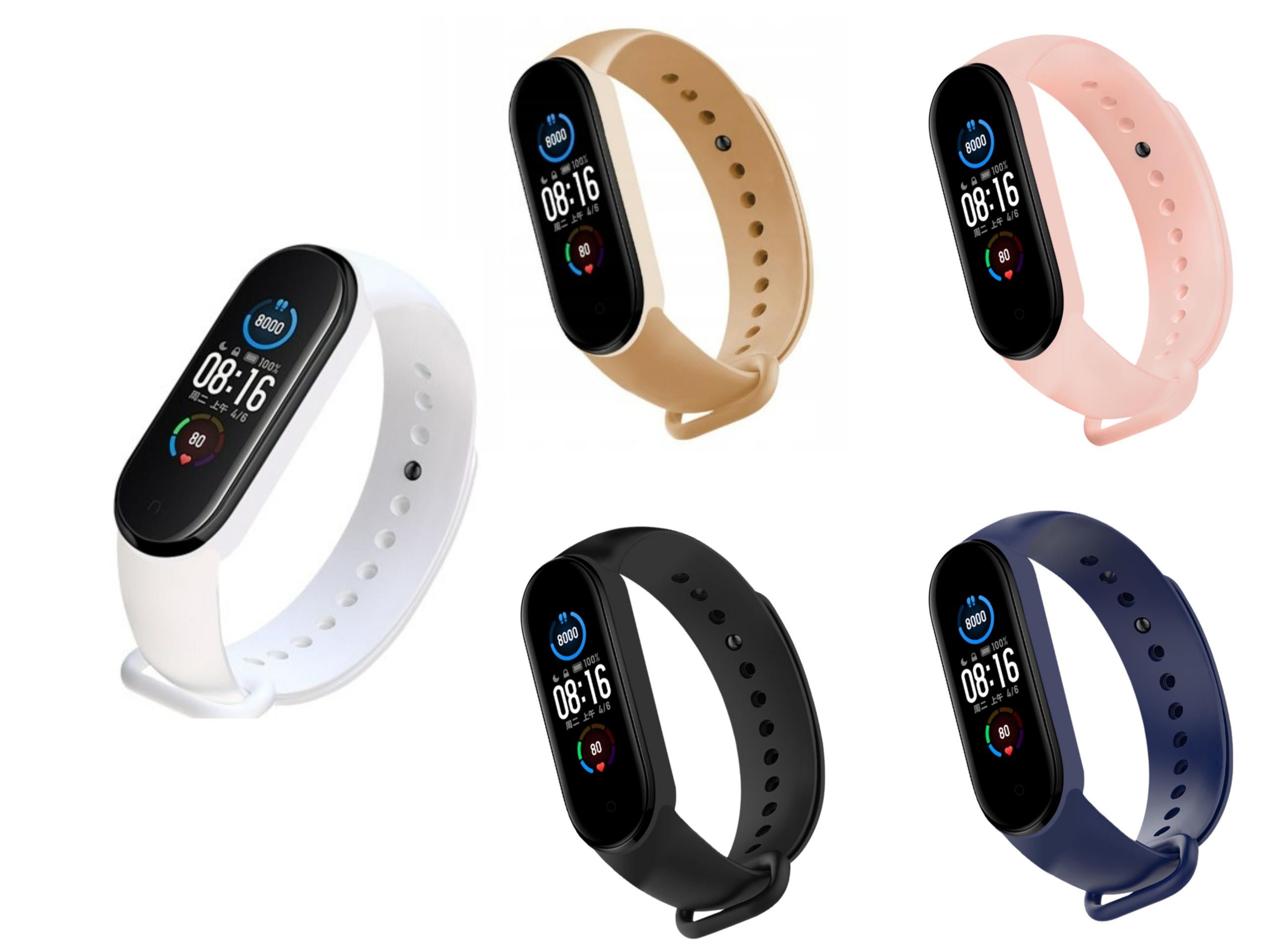 

Zestaw 5x Opaska pasek do Xiaomi Mi Band 3 4