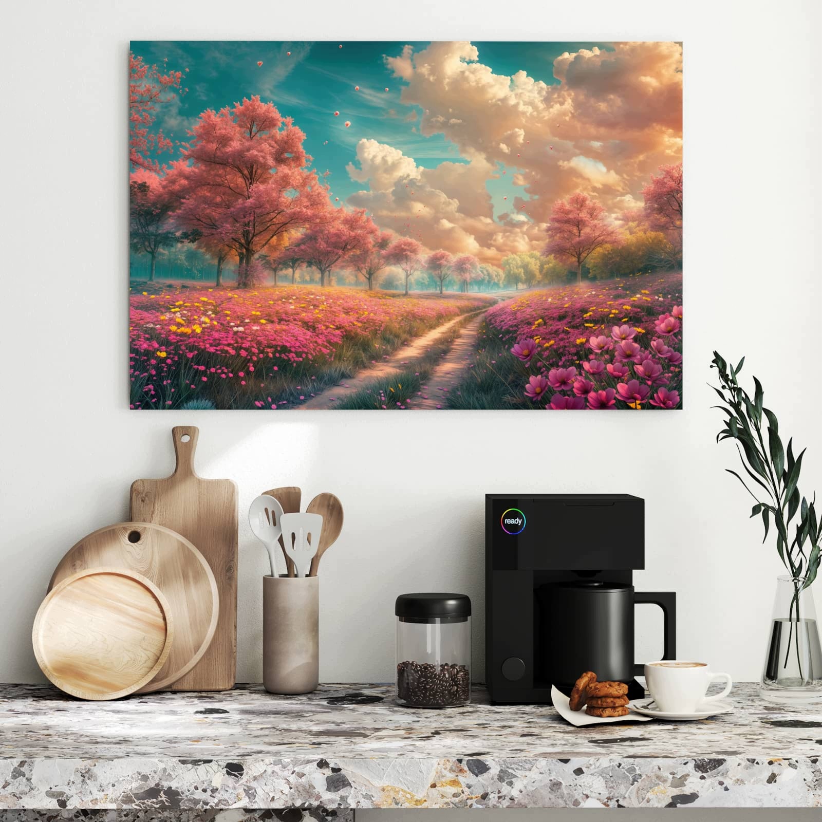 Magnetická tabule Kvetoucí Cesta 90 × 60 cm