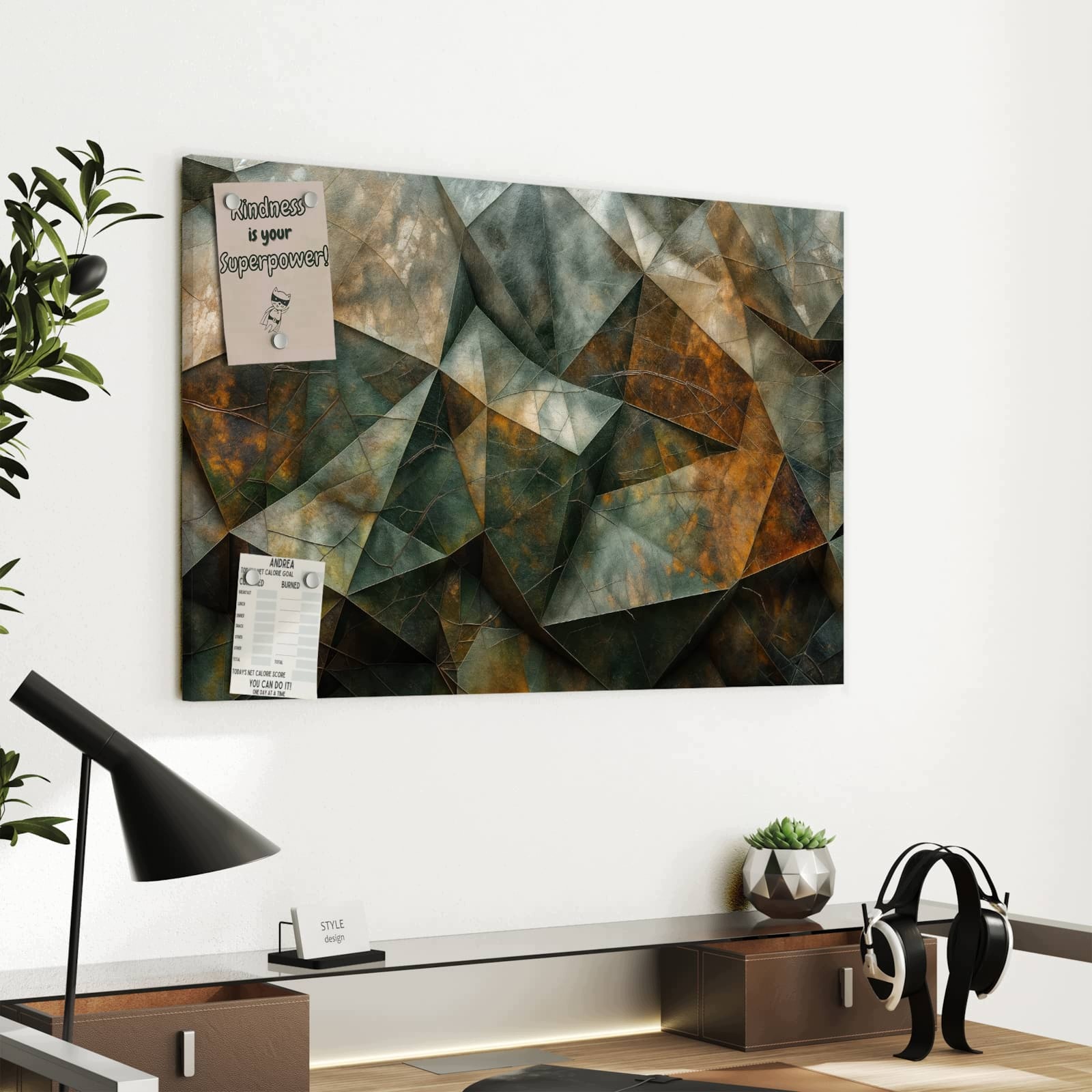 Magnetická tabule Geometrické Abstrakce 60 × 40 cm