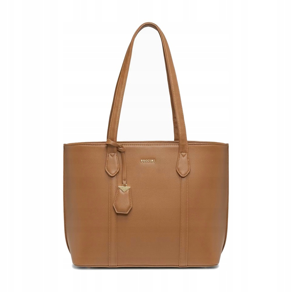 Elegantní dámská shopperka Puccini BML040D-2 velká A4 hnědá přes rameno