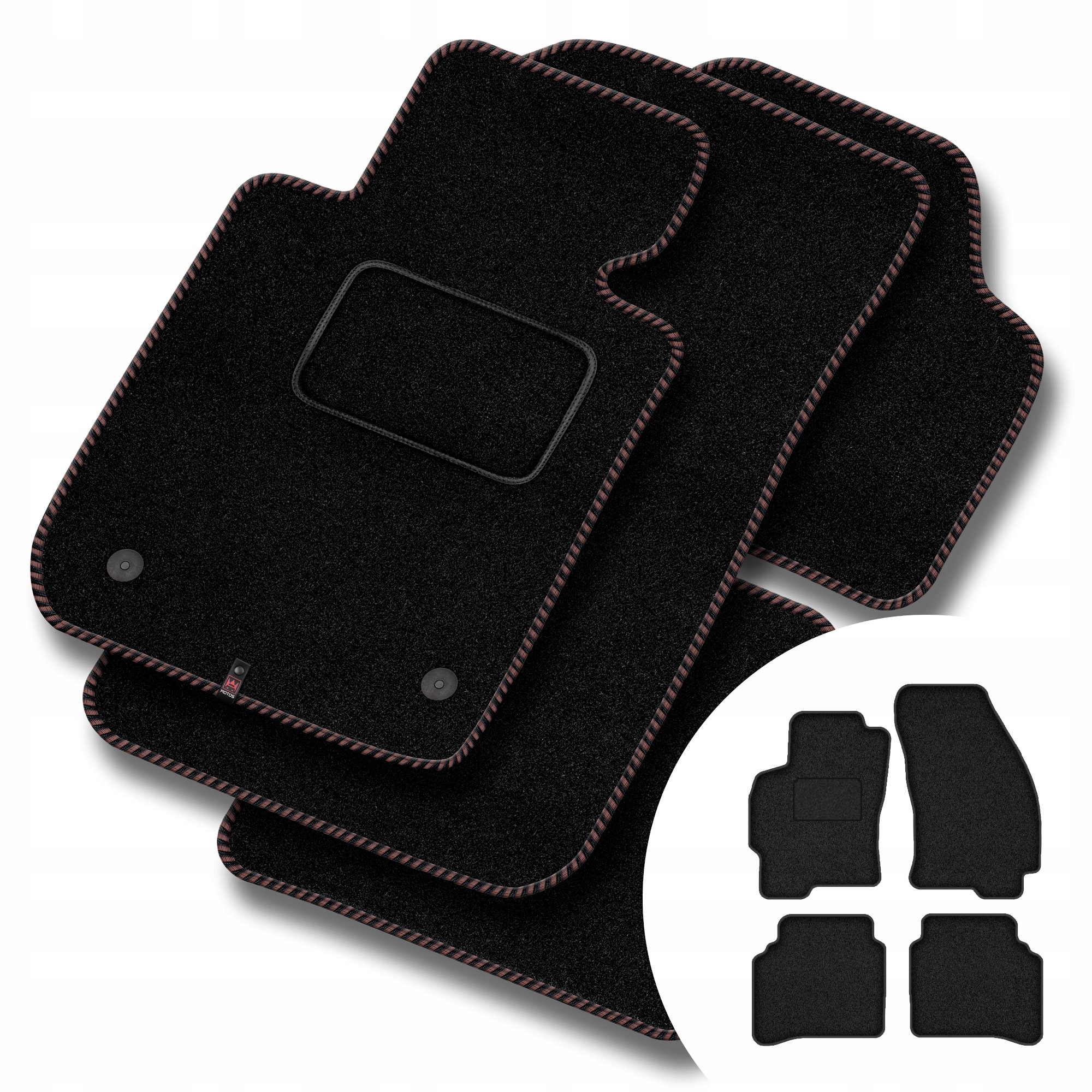 Velurové koberce Streak pro Ford Mondeo III 2000-2007 2 stopky