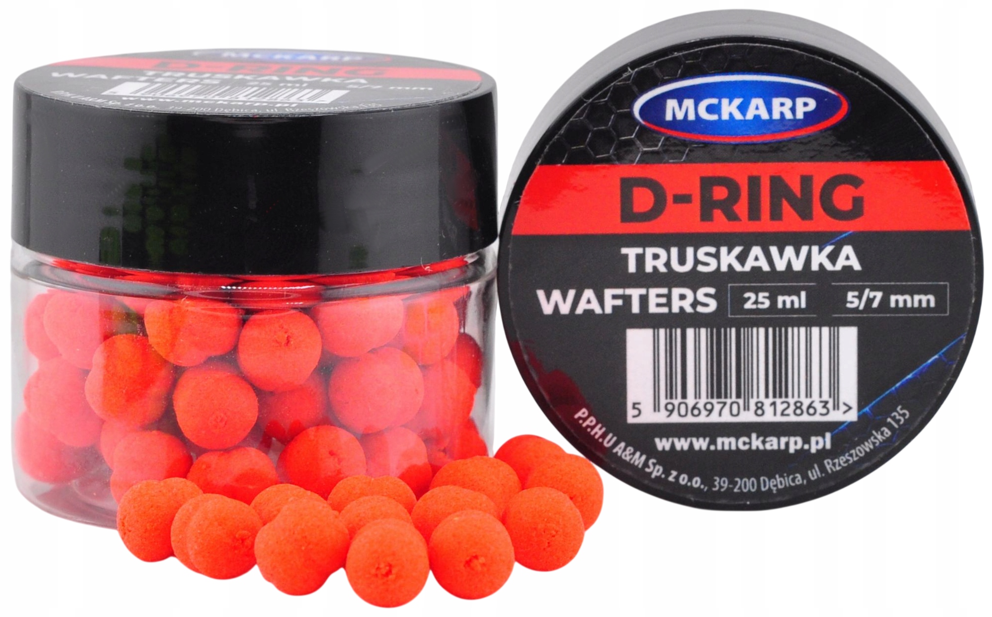 Truskawka Wafters D-ring 5/7mm Skuteczna Przynęta Dumbells