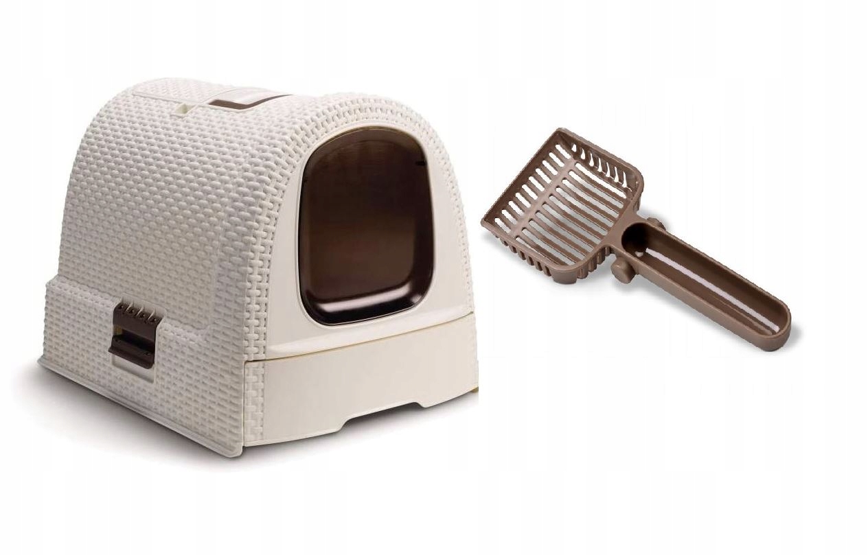 Levně krytá kočičí toaleta Curver 51 cm x 40 cm x 38 cm