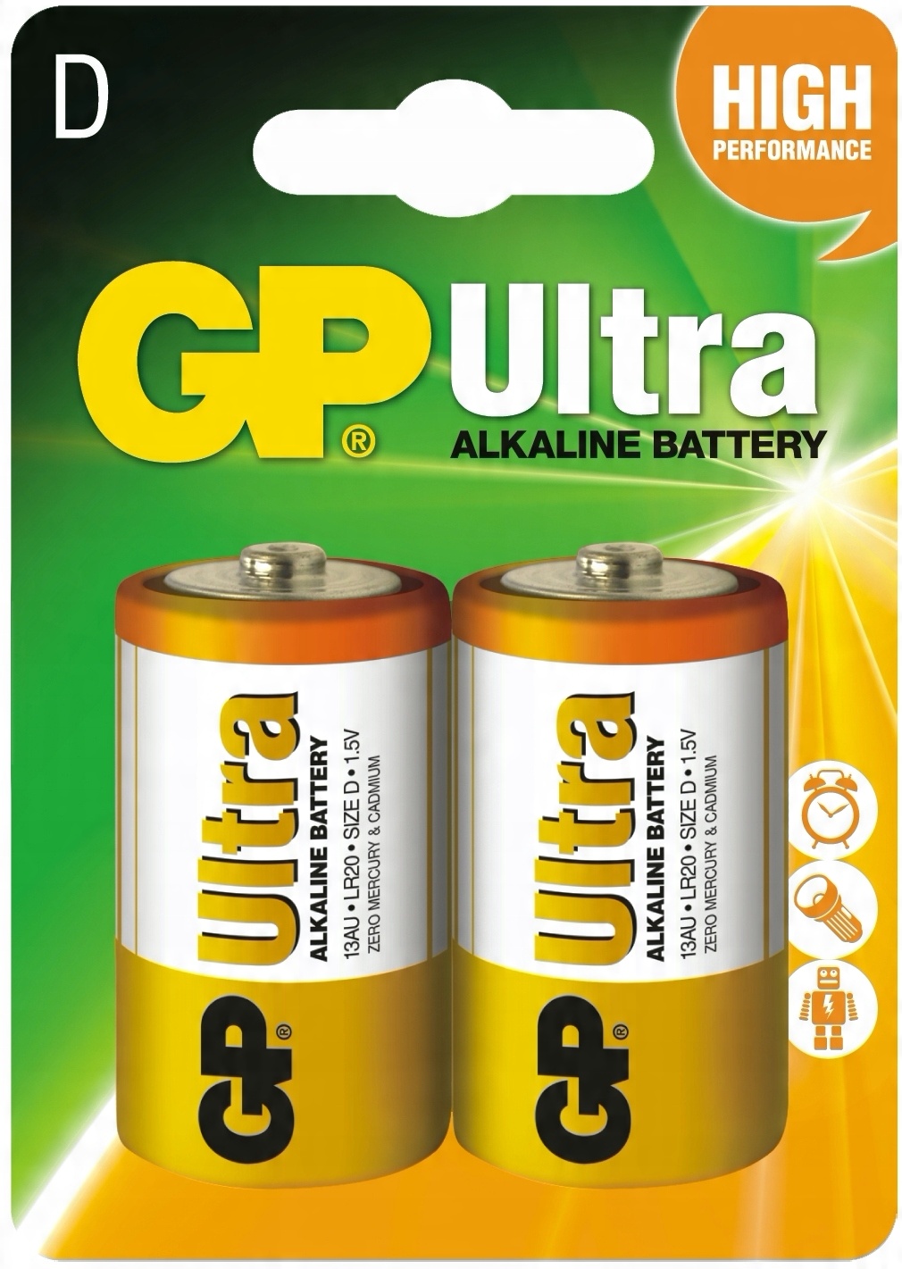 

Baterie Gp Ultra Alkaline LR20 D 1,5V 2 szt