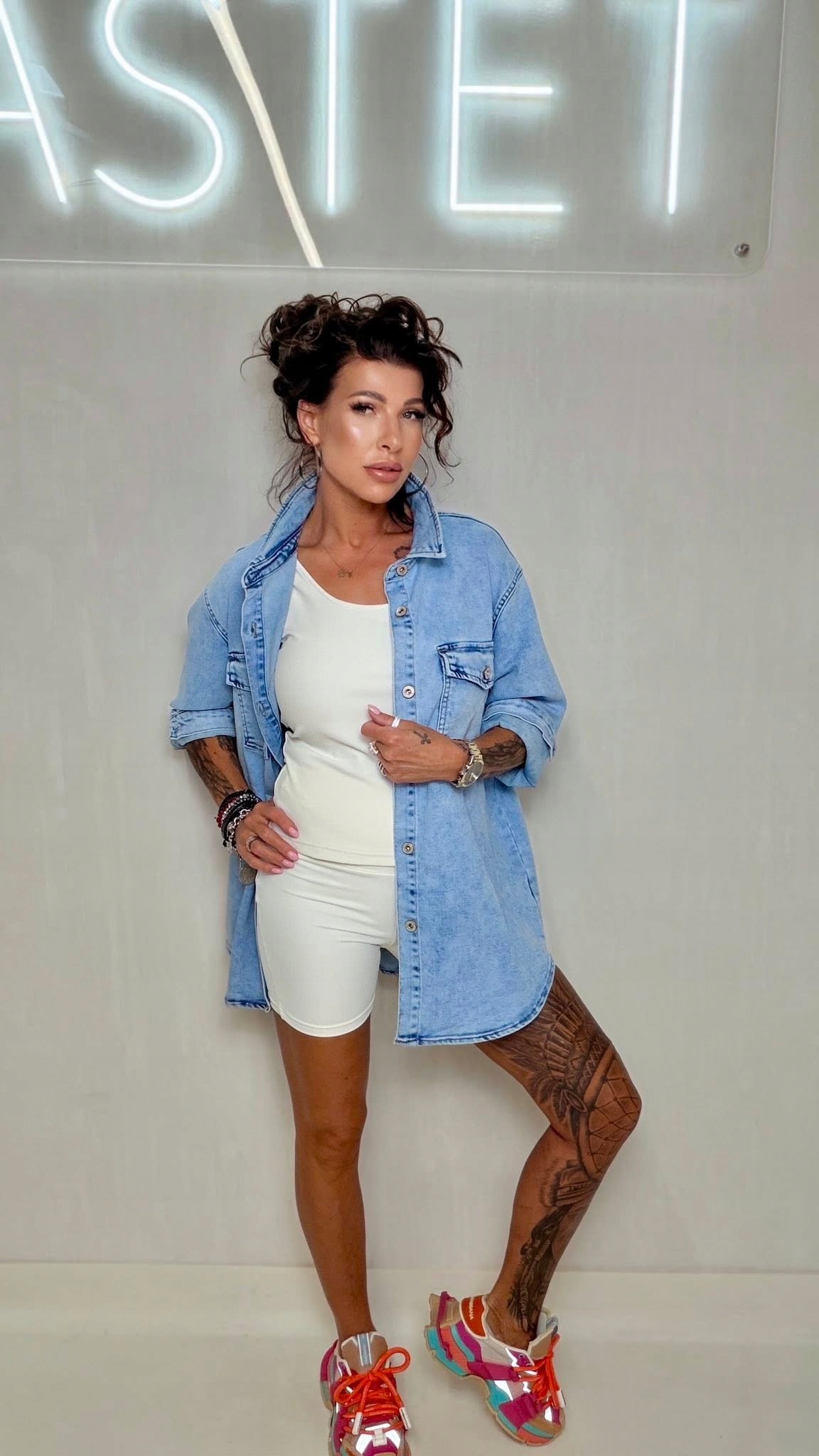 Džínová košile Bastet kolekce plus size XXL jako 3XL/4XL