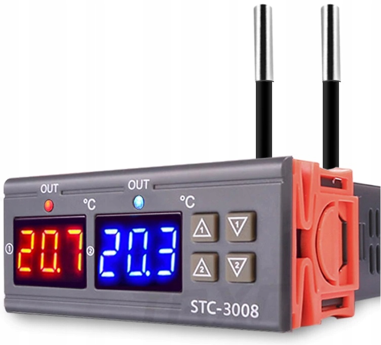 PODWÓJNY TERMOSTAT REGULATOR DO INKUBATORA 2w1