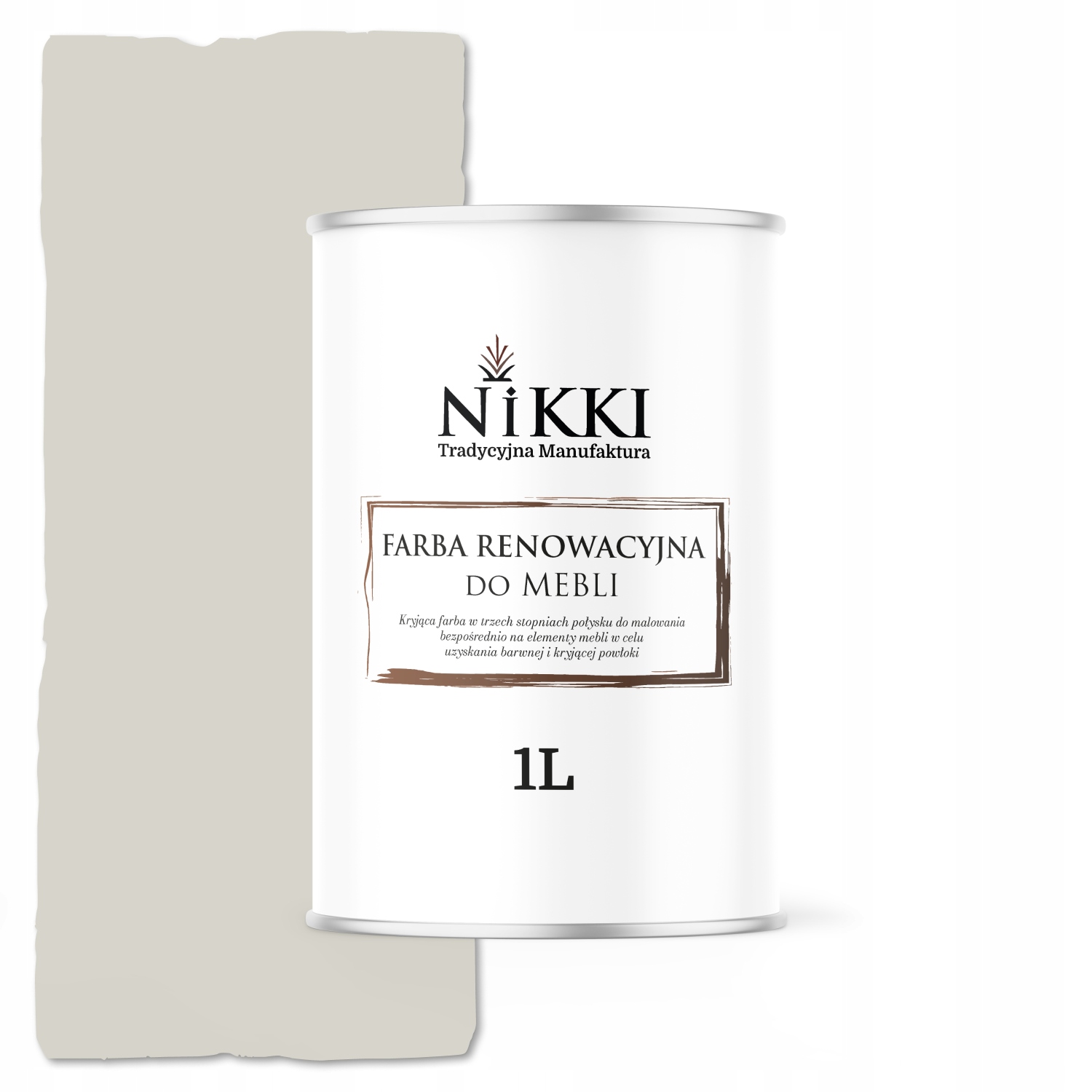 Farba Do Mebli Kuchennych Frontów Szafek Biały Szary RAL9002 Satyna 1L