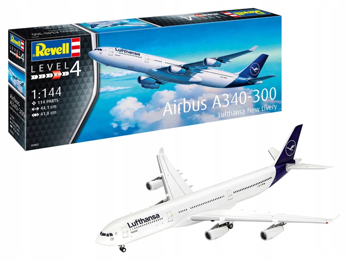 Model plastový A340-300 Lufthansa New Livery 1/144