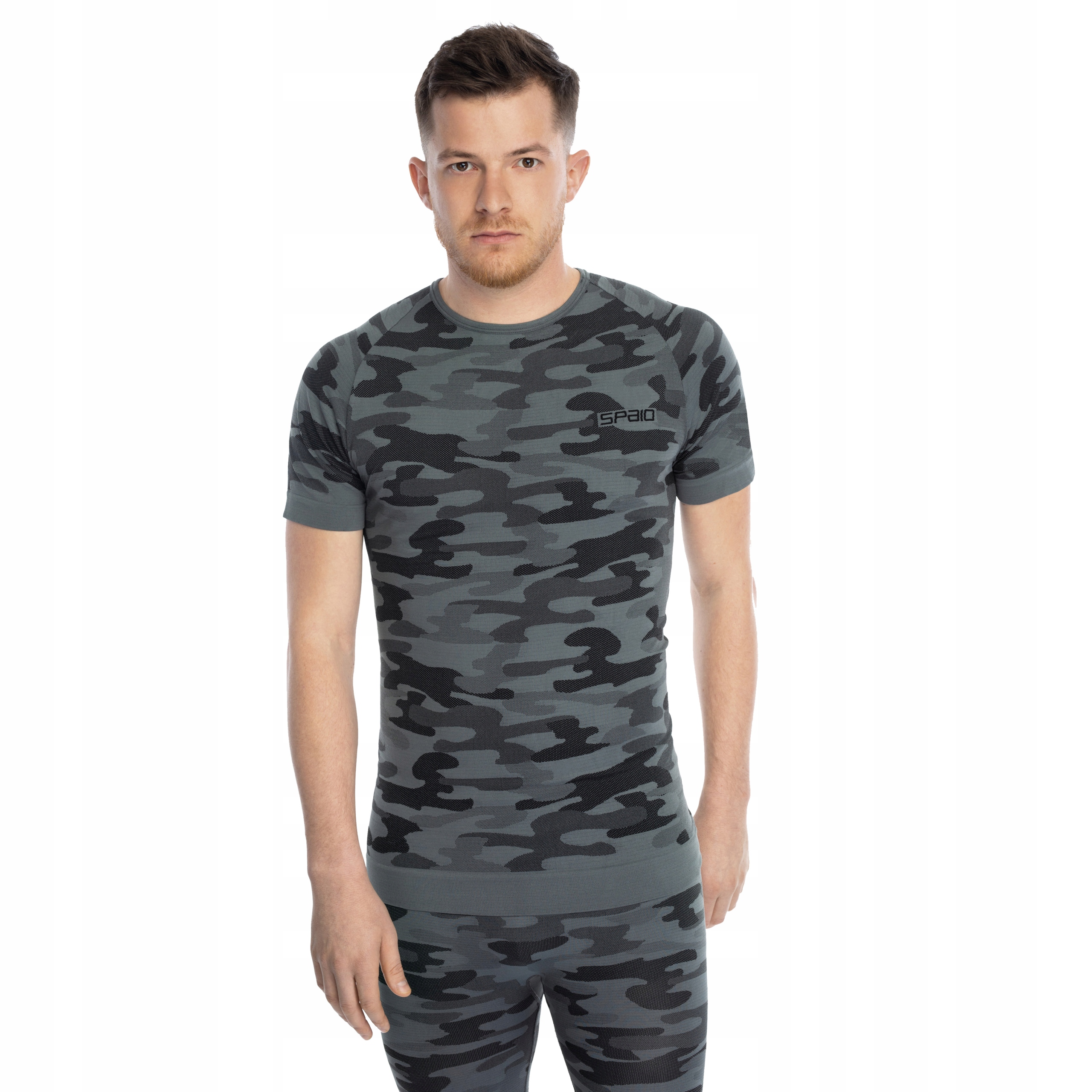 Koszulka męska Spaio Military 01 szara M