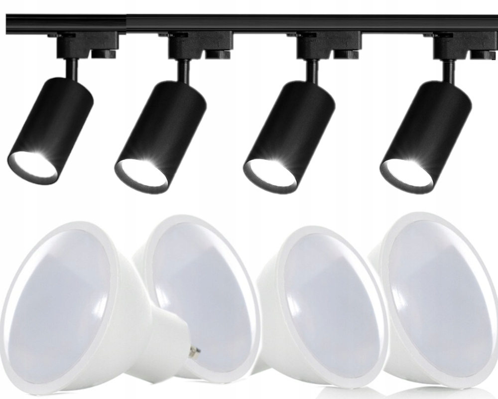 4X LAMPA LED REFLEKTOR SPOT TUBA + ŻARÓWKA GU10 5W