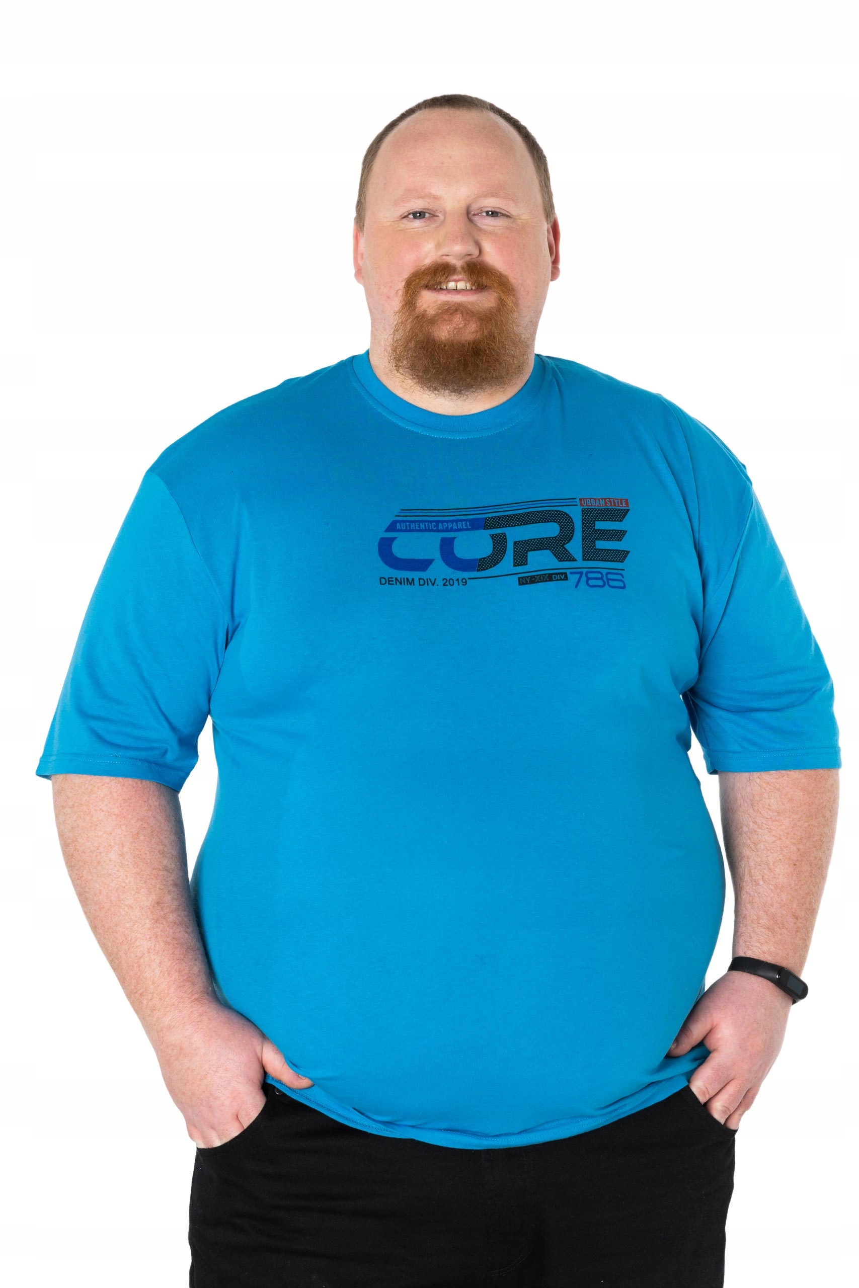 

Duży Podkoszulek Koszulka T-shirt Męski 2560-6 5XL