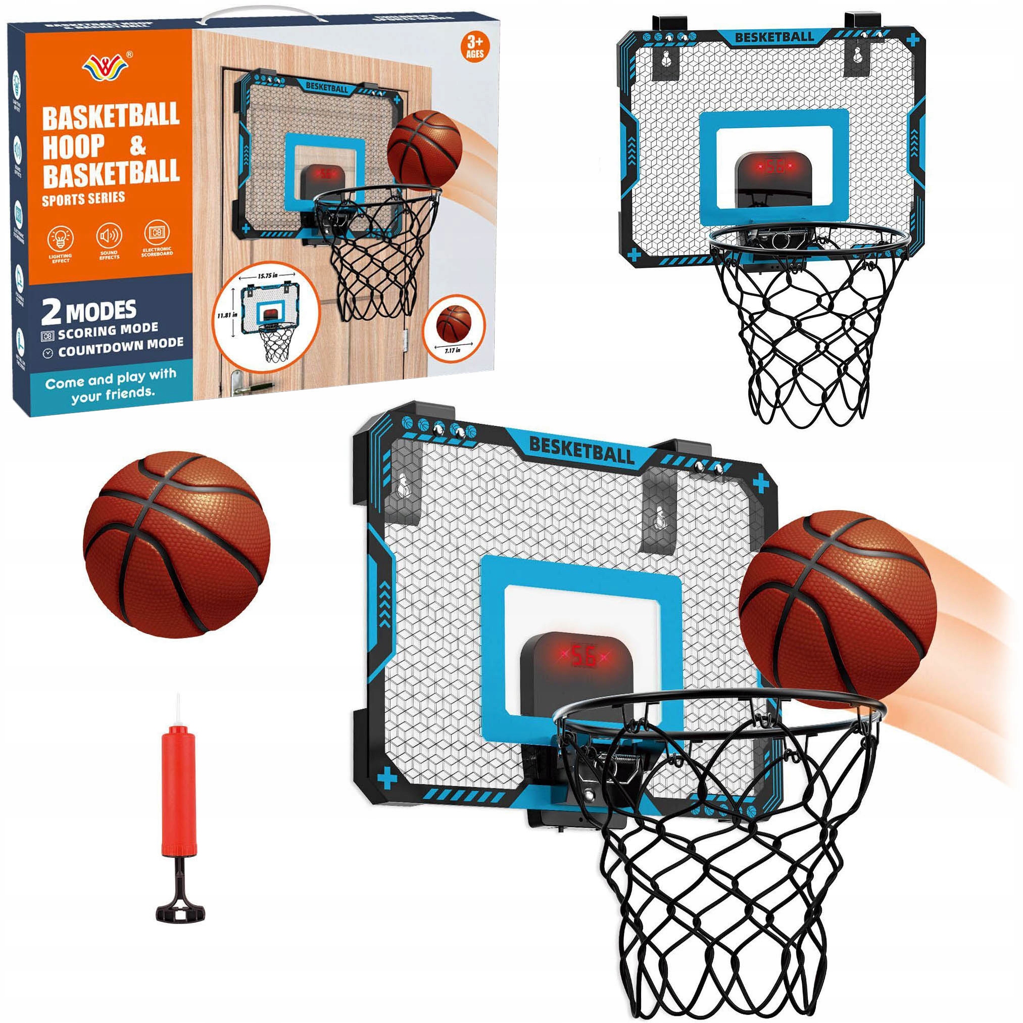 Tablica Do Koszykówki Do Gry W Kosza Tarcza Obręcz Piłka Licznik Punktów