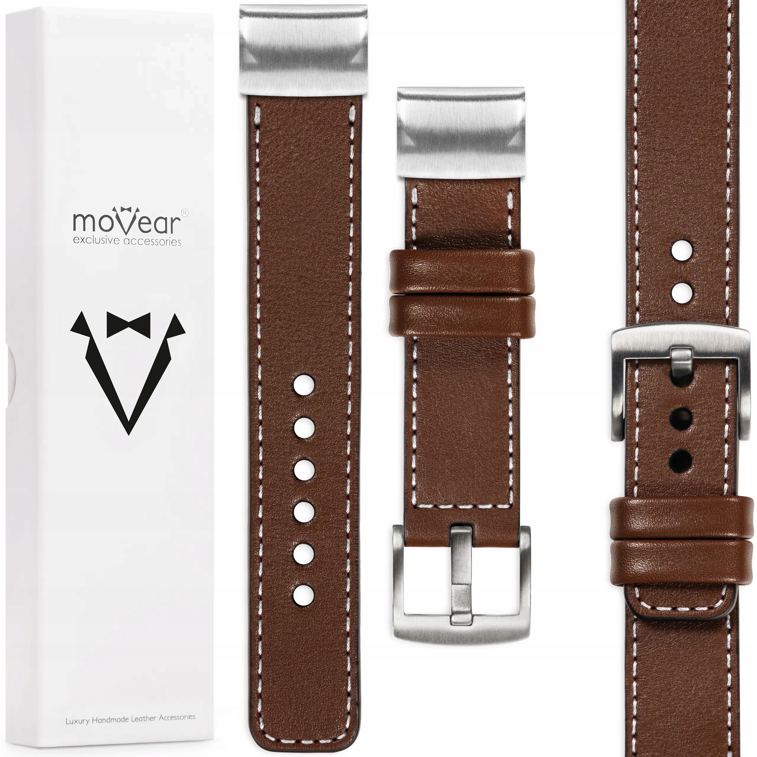 Prémiový řemínek QuickFit 22mm pro Fenix 8 7 6 5 Epix kožený Movear Polský