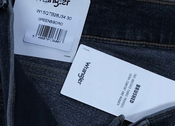 WRANGLER GREENSBORO jeansy proste brushed W30 L34 Marka Wrangler