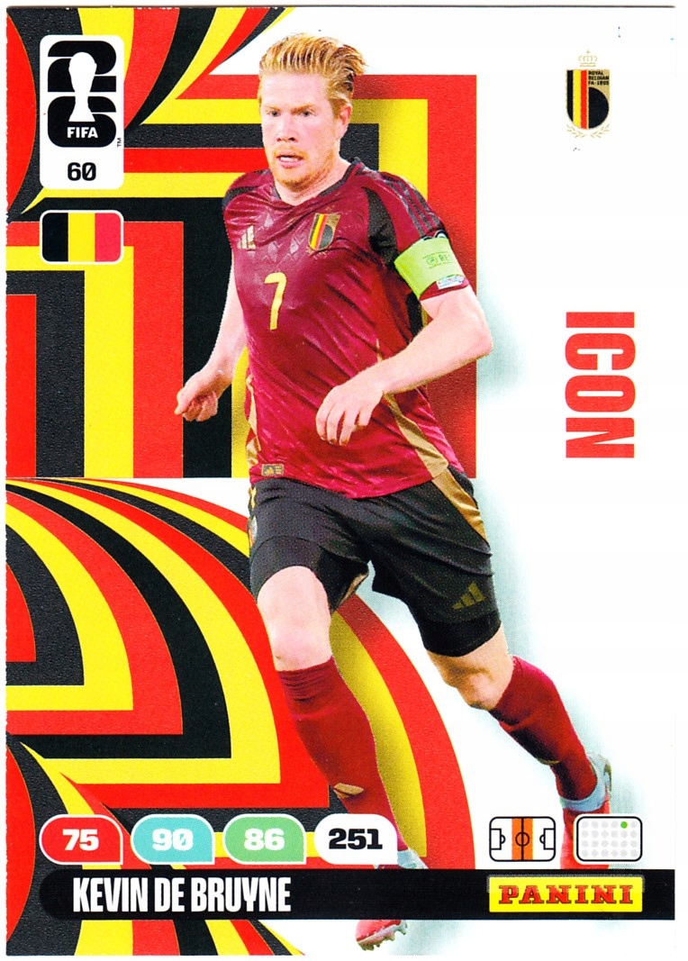 Karta Kolekcjonerska Panini Fifa World Cup 2026 Icon Kevin De Bruyne 60