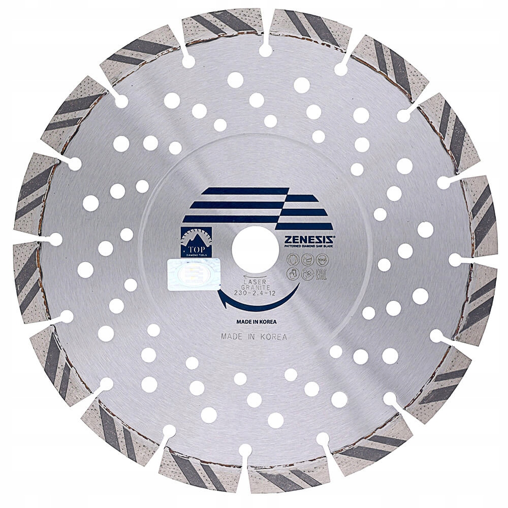 Tarcza Do Cięcia Granitu Kwarcytu Kamienia Zenesis 230MM x 22,2mm Turbo