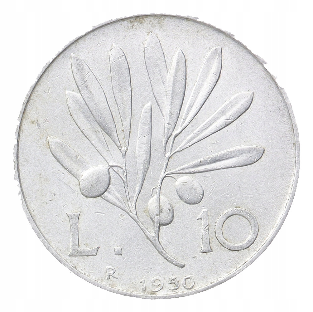 [M33180] Włochy 10 lirów 1950